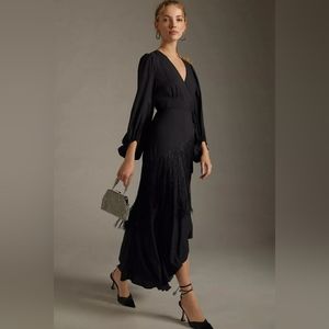 Hutch fringe wrap dress Anthropologie